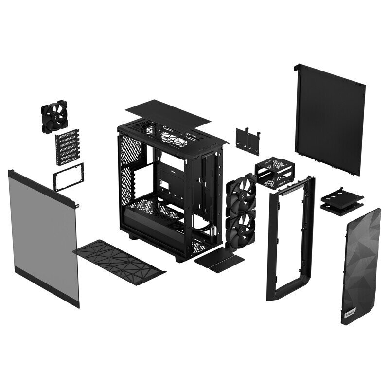 Fractal Design Meshify 2 Compact Lite Black TG Light tint hind ja info | Arvutikorpused | hansapost.ee