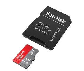 Карта памяти SanDisk 1TB Ultra microSDXC UHS-I with Adapter - Up to 150MB/s, C10, U1, Full HD, A1, SDSQUAC-1T00-GN6MA цена и информация | Карты памяти для телефонов | hansapost.ee