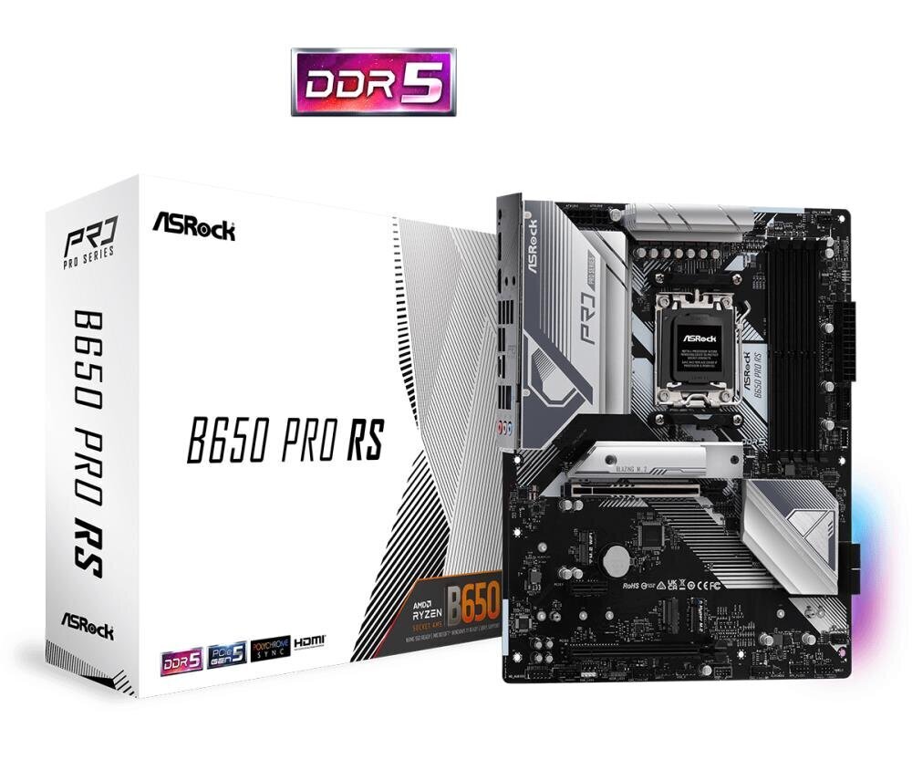 Asrock B650 PRO RS AMD B650 AM5 ATX DDR5 hind ja info | Emaplaadid | hansapost.ee