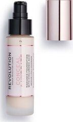 Kattev ja niisutav jumestuskreem Makeup Revolution F2, 23ml цена и информация | Пудры, базы под макияж | hansapost.ee