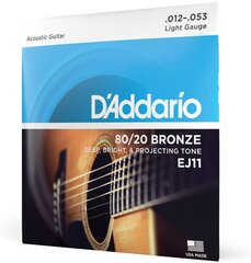 Keeled akustilisele kitarrile D'Addario EJ11 .012 hind ja info | D'Addario Video- ja audiotehnika | hansapost.ee