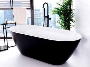Ванна Besco Moya Black&White 160, с Klik-klak Chrome цена и информация | Ванночки | hansapost.ee