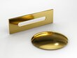 Vann Besco Varya Glam 150 Silver, koos kuldset värvi sifooni kattega hind ja info | Vannid | hansapost.ee
