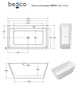 Vann Besco Amber 150, koos valge sifooni kattega hind ja info | Vannid | hansapost.ee