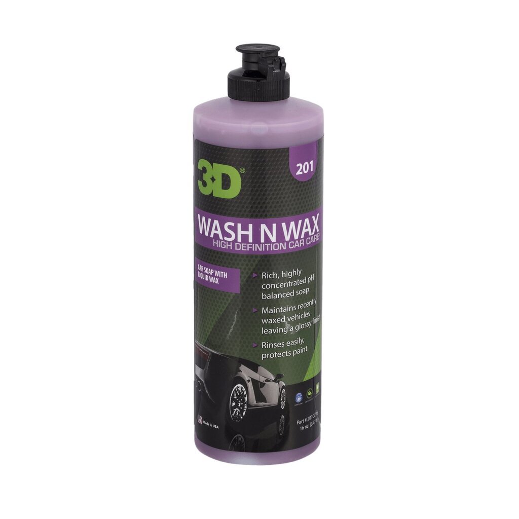 3D WASH N WAX – autošampoon vahaga (16OZ) hind ja info | Autokeemia | hansapost.ee