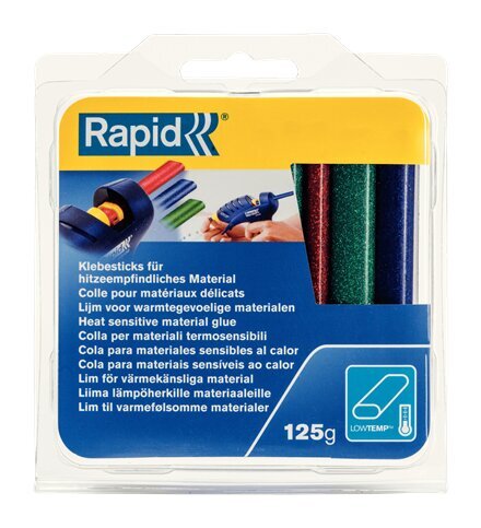 Värvilised liimipulgad blisterpakendis RAPID Oval, 9,5 mm, 125 g цена и информация | Käsitööriistad | hansapost.ee