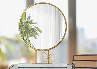 Peegel Butterfly, kuldne цена и информация | Подвесные зеркала | hansapost.ee