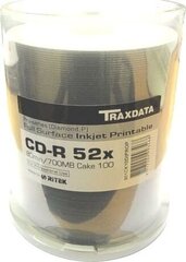 Traxdata 100tk. CD-R hind ja info | Vinüülplaadid, CD, DVD | hansapost.ee