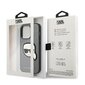 Karl Lagerfeld KLHCP14LSAPKHG iPhone 14 Pro Saffiano Karl`s Head Patch Silver hind ja info | Telefonide kaitsekaaned ja -ümbrised | hansapost.ee