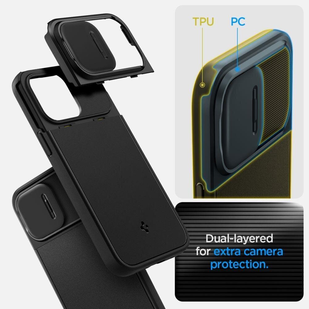 Spigen Optik Armor MagSafe iPhone 14 Pro Black цена и информация | Telefonide kaitsekaaned ja -ümbrised | hansapost.ee