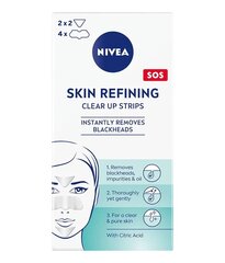 Ninapuhastusplaastrid Nivea Skin Refining Clear-Up Strips, 6 tk. цена и информация | Маски для лица, патчи для глаз | hansapost.ee