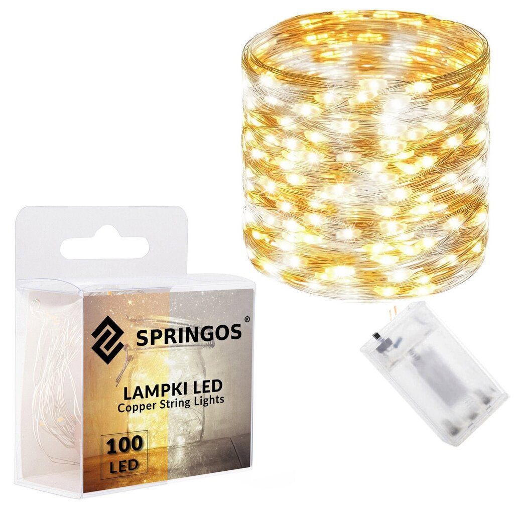 Tuled 100 LED, akuga CL0024 цена и информация | Jõulutuled | hansapost.ee