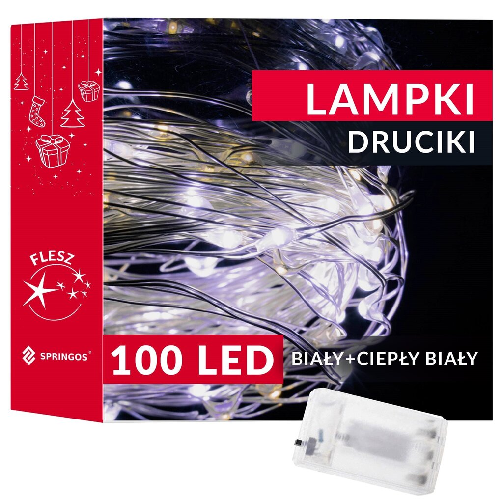 Tuled 100 LED, akuga CL0024 цена и информация | Jõulutuled | hansapost.ee