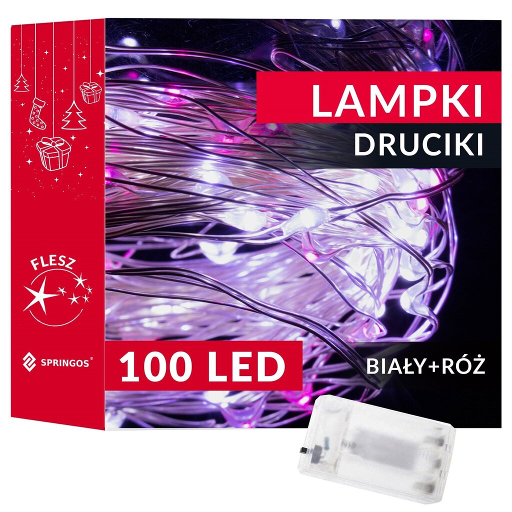 Tuled 100 LED, akuga CL0025 цена и информация | Jõulutuled | hansapost.ee