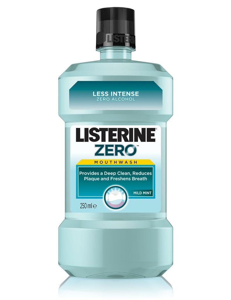 Suuloputusvedelik Listerine Zero Mild Mint 250 ml цена и информация | Hambaharjad, hampapastad ja suuloputusvedelikud | hansapost.ee