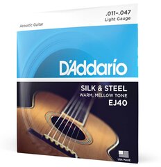 Keeled akustilisele kitarrile D'Addario EJ40 .011 hind ja info | Muusikainstrumentide tarvikud | hansapost.ee
