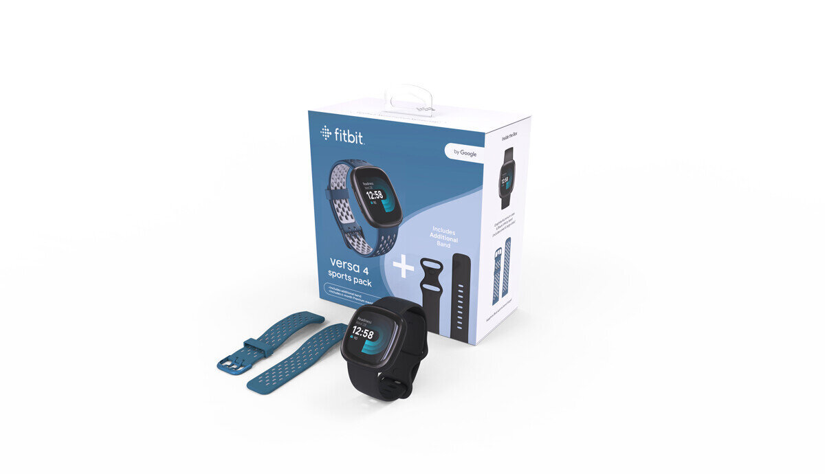 Fitbit Versa 4 Bundle Black/Graphite + Sapphire Blue Sports Band hind ja info | Nutikellad, laste nutikellad | hansapost.ee