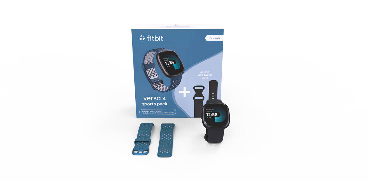 Fitbit Versa 4 Bundle Black/Graphite + Sapphire Blue Sports Band hind ja info | Nutikellad, laste nutikellad | hansapost.ee