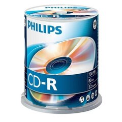 Компакт-диск Philips CD-R 80 700MB CAKE BOX, 100 шт. цена и информация | Виниловые пластинки, CD, DVD | hansapost.ee