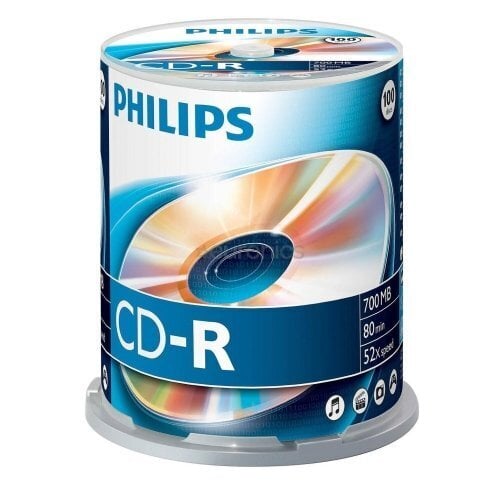 Philips CD-R 80 700MB CAKE BOX 100 price and information | Vinüülplaadid, CD, DVD | hansapost.ee