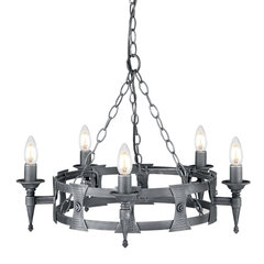 Подвесной светильник Elstead Lighting Saxon SAX5-BLK-SIL цена и информация | Потолочный светильник, 38 x 38 x 24 см | hansapost.ee