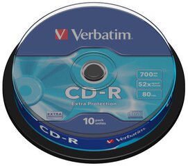 CD-R 700MB 52x Extraprotection, 10 шт. цена и информация | Виниловые пластинки, CD, DVD | hansapost.ee