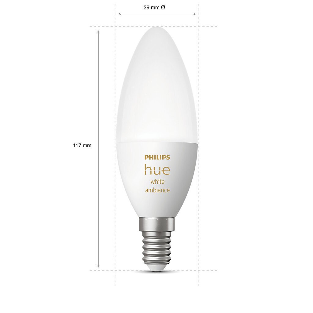 Philips HueAmbiance 6W B39 E14 EU 2tk цена и информация | Lambipirnid ja LED-pirnid | hansapost.ee