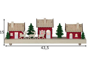 Отделка домов, 43.5x15x8 см, 3 светодиода, питание от аккумуляторов, внутренний IP20 цена и информация | Рождественские украшения | hansapost.ee