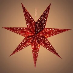 Светящаяся рождественская декорация Звезда, красная, 60 см цена и информация | Рождественские украшения | hansapost.ee