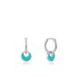 Ania Haie hõbekõrvarõngad Tidal Turquoise Crescent Huggie Hoops 901028201 hind ja info | Kõrvarõngad | hansapost.ee