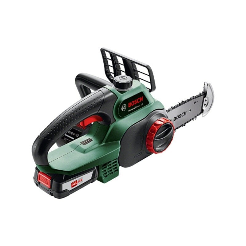 Kettsaag Bosch Universal Chain; 18 V; 20 cm juhtplaat (ilma aku ja laadijata) hind ja info | Kettsaed | hansapost.ee