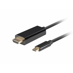 Кабель USB C — HDMI Lanberg CA-CMHD-10CU-0030-BK цена и информация | Кабели и провода | hansapost.ee