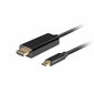 USB C - HDMI kabelis Lanberg CA-CMHD-10CU-0030-BK hind ja info | Juhtmed ja kaablid | hansapost.ee