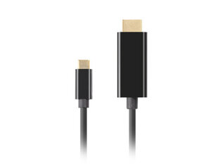 Кабель USB C — HDMI Lanberg CA-CMHD-10CU-0030-BK цена и информация | Кабели и провода | hansapost.ee