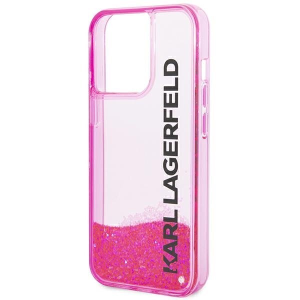 Karl Lagerfeld KLHCP14LLCKVF iPhone 14 Pro Liquid Glitter Elong Pink hind ja info | Telefonide kaitsekaaned ja -ümbrised | hansapost.ee