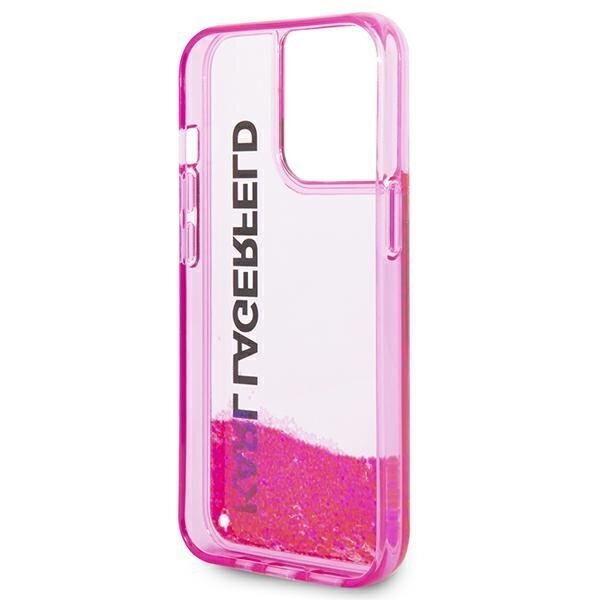 Karl Lagerfeld KLHCP14LLCKVF iPhone 14 Pro Liquid Glitter Elong Pink hind ja info | Telefonide kaitsekaaned ja -ümbrised | hansapost.ee