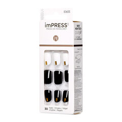 Искусственные ногти imPress Nails Midnight Drive, 30 шт. цена и информация | Средства для маникюра и педикюра | hansapost.ee