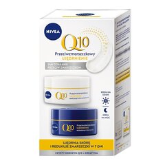 Komplekt Nivea Q10: pinguldav päevane kortsudevastane kreem, 50 ml + pinguldav öine kortsudevastane kreem, 50 ml цена и информация | Кремы для лица | hansapost.ee