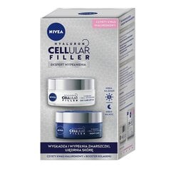 Komplekt Nivea Hyaluron Cellular Filler: päevane kortsudevastane kreem, 50 ml + öine kortsudevastane kreem, 50 ml цена и информация | Кремы для лица | hansapost.ee