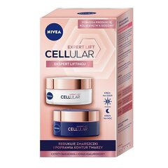 Komplekt Nivea Cellular Expert Lift SPF30: päevane kortsudevastane kreem, 50 ml + öine kortsudevastane kreem, 50 ml hind ja info | Näokreemid | hansapost.ee