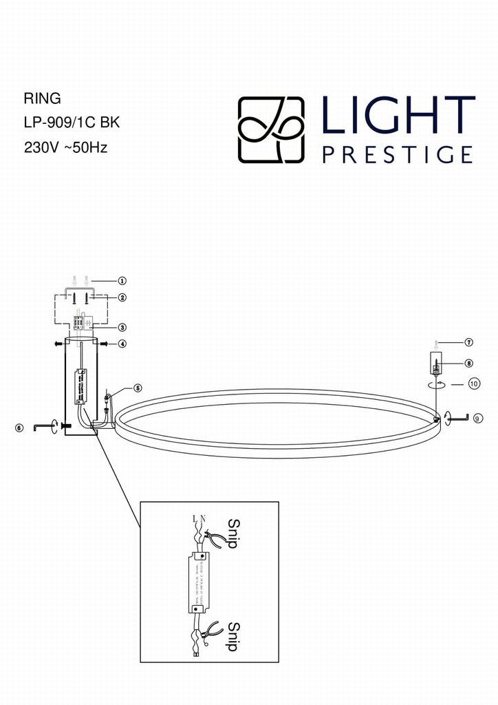 LED laelamp Light Prestige Ring L hind ja info | Laelambid | hansapost.ee