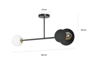 Emibig подвесной светильник Minerva 2 Black цена и информация | Потолочный светильник, 38 x 38 x 24 см | hansapost.ee