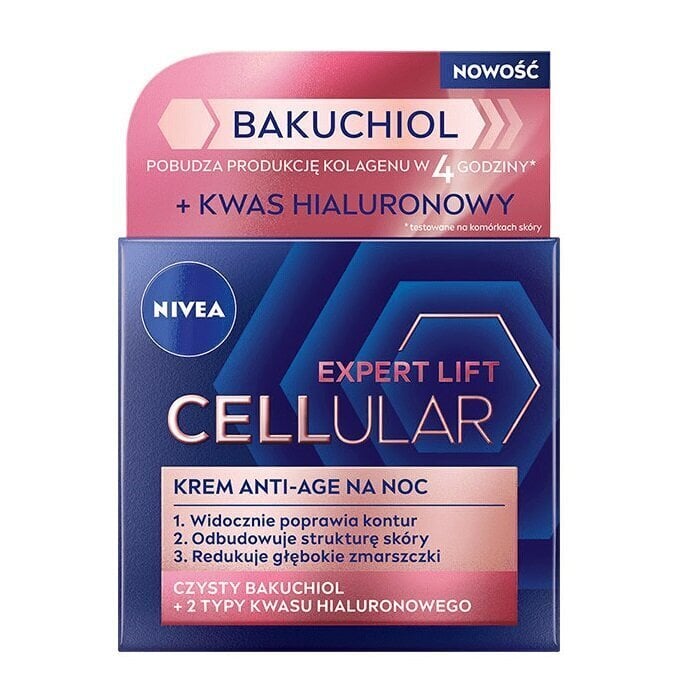 Päevakreem kortsudevastane Nivea Cellular Expert Lift Bakuchiol, 50ml цена и информация | Näokreemid | hansapost.ee