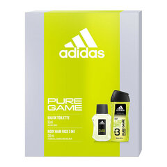 Набор Adidas Pure Game для мужчин: туалетная вода EDT 50 мл + гель для душа 250 мл цена и информация | Adidas Духи, косметика | hansapost.ee