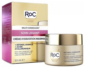 Увлажняющий крем для лица для женщин ROC Retinol Correxion Line Smoothing Max Hydration, 50 мл цена и информация | Кремы для лица | hansapost.ee