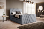 Кровать NORE Candice Poco 04, 160x200 см, серый цвет