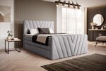 Кровать NORE Candice Gojo 04, 160x200 см, серый цвет
