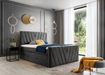 Кровать NORE Candice Nube 05, 160x200 см, серый цвет