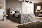 Кровать NORE Candice Loco 04, 160x200 см, серый цвет