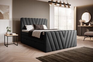 Кровать NORE Candice Flores 10, 140x200 см, черный цвет цена и информация | Кровати | hansapost.ee